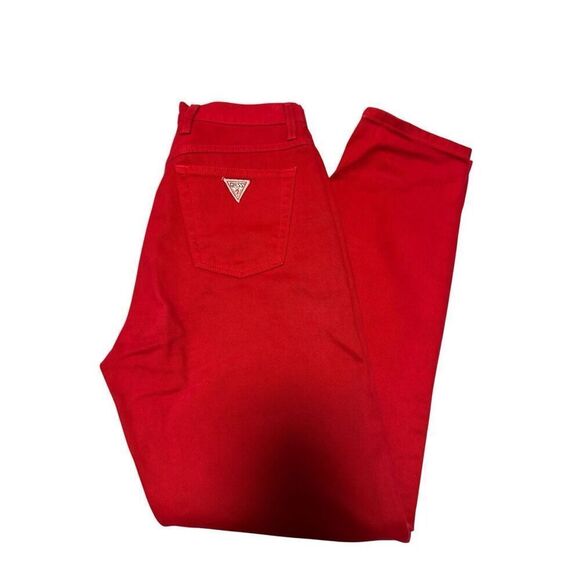 Vintage Guess size 29 vtg red jeans denim pants made in USA - EUC - Picture 1 of 10